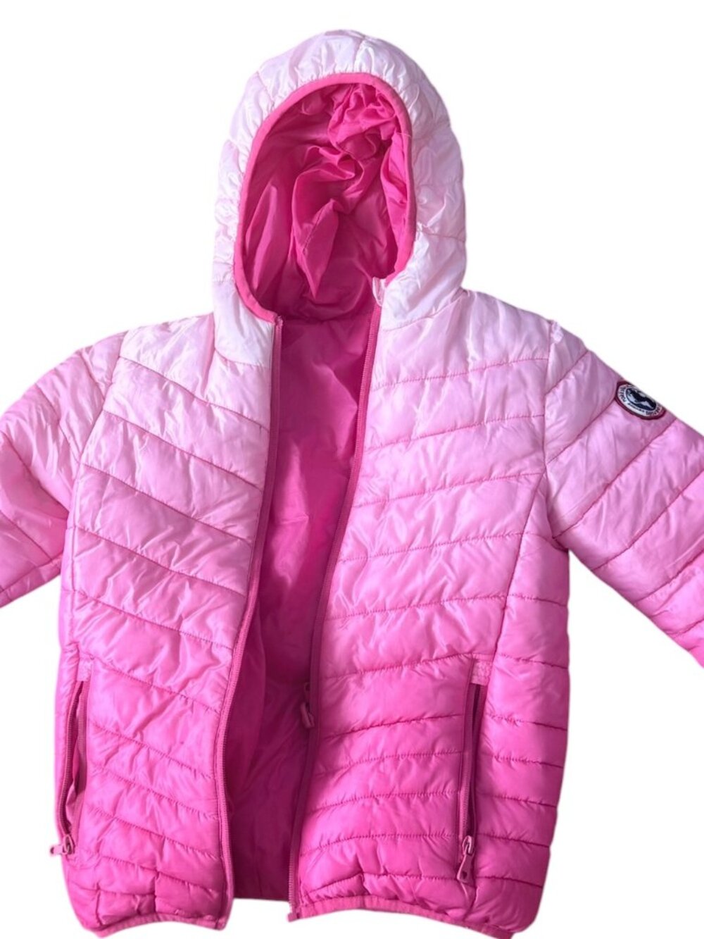 Rokka & Rolla Pink Ombre REVERSIBLE Kids Puffer